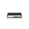Switch 6 porturi Tiandy, 4 porturi PoE, 2 porturi RJ45 Uplink, protectie supratensiune