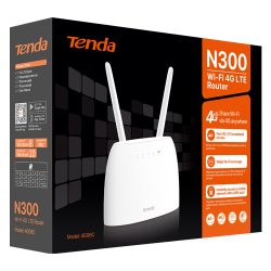 Router LTE 4G Wireless 2 x 10/100 Mbps, SIM, 802.11 b/g/n 2.4Ghz, 300Mbps - TENDA