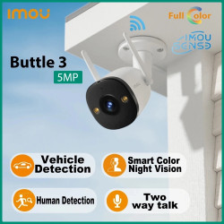 Kit cu montaj inclus Wi-Fi IMOU, 2 camere 5MP Alarma Dual Light 30m Audio, 1 camera rotativa Dual Lens 5+5MP , Hard 1TB