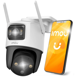Kit complet cu montaj inclus Wi-Fi IMOU, 2 camere 5MP Alarma Dual Light 30m Audio, 1 camera rotativa Dual Lens 5+5MP , Hard 1TB