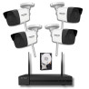 Kit complet cu montaj inclus Hikvision seria HiWatch 4 camere IP Wi-Fi 2 Megapixeli,Slot Card, Hard
