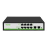 Switch 10 porturi Tiandy, 8 porturi PoE, 2x RJ45, putere PoE 90W, 2Gbps, protectie supratensiune
