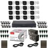 Kit cu montaj inclus 16 camere 4K Ultraprofesional Dahua IR 80m Microfon, DVR 16 canale WizSense 4K-N / 5MP Audio si accesorii