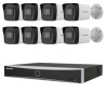 Kit cu montaj inclus Hikvision 8 camere IP 4MP IR 30m NVR 8 canale 12MP AcuSense